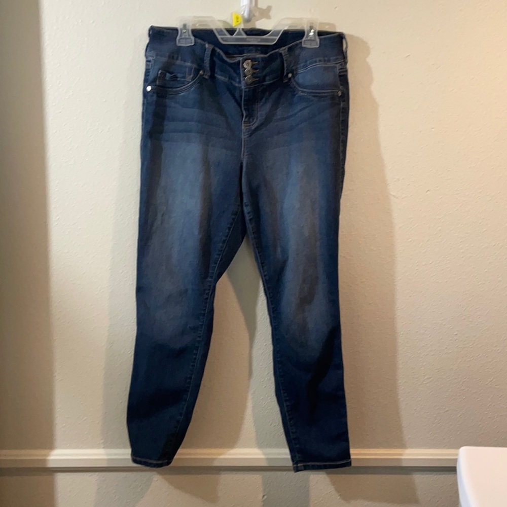 Torrid Triple Button Skinny Jeans (blue)